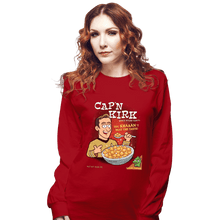 Load image into Gallery viewer, Last_Chance_Shirts Long Sleeve Shirts, Unisex / Small / Red Original Cap'n