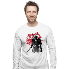 Load image into Gallery viewer, Shirts Long Sleeve Shirts, Unisex / Small / White The Witcher Sumi-e
