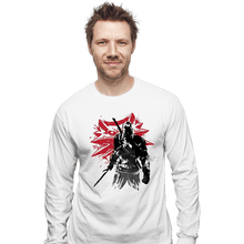 Load image into Gallery viewer, Shirts Long Sleeve Shirts, Unisex / Small / White The Witcher Sumi-e