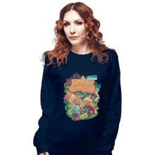 Load image into Gallery viewer, Shirts Long Sleeve Shirts, Unisex / Small / Navy Heroes Crossing