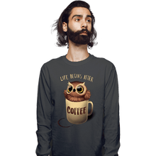 Load image into Gallery viewer, Shirts Long Sleeve Shirts, Unisex / Small / Charcoal Night Owl