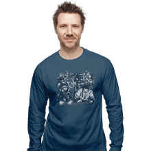 Load image into Gallery viewer, Shirts Long Sleeve Shirts, Unisex / Small / Indigo Blue Fun With Old Friends