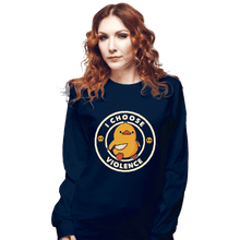 Load image into Gallery viewer, Daily_Deal_Shirts Long Sleeve Shirts, Unisex / Small / Navy I Choose Violence