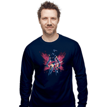 Load image into Gallery viewer, Shirts Long Sleeve Shirts, Unisex / Small / Navy Mental Butterfly