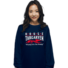 Load image into Gallery viewer, Daily_Deal_Shirts Long Sleeve Shirts, Unisex / Small / Navy House Targaryen
