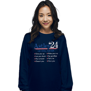 Daily_Deal_Shirts Long Sleeve Shirts, Unisex / Small / Navy Astley '24