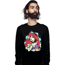 Load image into Gallery viewer, Daily_Deal_Shirts Long Sleeve Shirts, Unisex / Small / Black Down Where It's Wetter