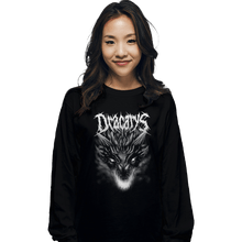Load image into Gallery viewer, Shirts Long Sleeve Shirts, Unisex / Small / Black Dracarys Metal