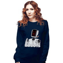 Load image into Gallery viewer, Daily_Deal_Shirts Long Sleeve Shirts, Unisex / Small / Navy Robots