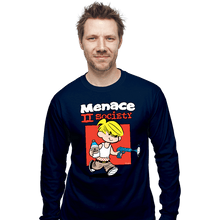Load image into Gallery viewer, Daily_Deal_Shirts Long Sleeve Shirts, Unisex / Small / Navy Menace To Society