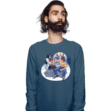 Load image into Gallery viewer, Shirts Long Sleeve Shirts, Unisex / Small / Indigo Blue School Brawl