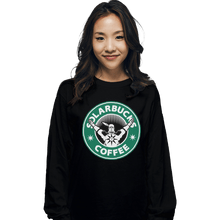 Load image into Gallery viewer, Shirts Long Sleeve Shirts, Unisex / Small / Black Wake Up And Praise The Coffee