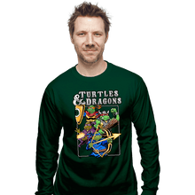Load image into Gallery viewer, Daily_Deal_Shirts Long Sleeve Shirts, Unisex / Small / Forest Turtles & Dragons