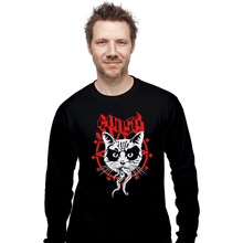 Load image into Gallery viewer, Shirts Long Sleeve Shirts, Unisex / Small / Black Black Metal Cat