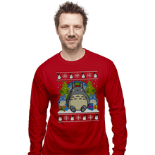 Load image into Gallery viewer, Secret_Shirts Long Sleeve Shirts, Unisex / Small / Red Festive Forest Fun