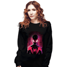 Load image into Gallery viewer, Daily_Deal_Shirts Long Sleeve Shirts, Unisex / Small / Black Glitch Miles Spider
