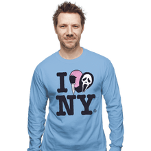 Load image into Gallery viewer, Daily_Deal_Shirts Long Sleeve Shirts, Unisex / Small / Powder Blue Ghostface Loves NY