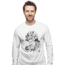 Load image into Gallery viewer, Shirts Long Sleeve Shirts, Unisex / Small / White Super Saiyan Warrior