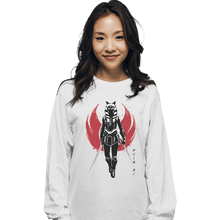 Load image into Gallery viewer, Shirts Long Sleeve Shirts, Unisex / Small / White Fulcrum Sumi-E