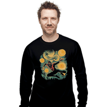 Load image into Gallery viewer, Shirts Long Sleeve Shirts, Unisex / Small / Black Starry Miles