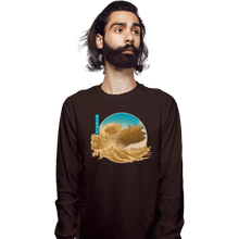 Load image into Gallery viewer, Daily_Deal_Shirts Long Sleeve Shirts, Unisex / Small / Dark Chocolate The Great Wave off Arrakis