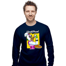 Load image into Gallery viewer, Secret_Shirts Long Sleeve Shirts, Unisex / Small / Navy I Smell Pizza