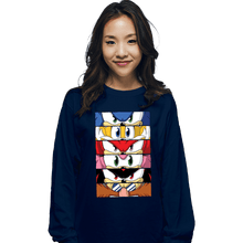 Load image into Gallery viewer, Daily_Deal_Shirts Long Sleeve Shirts, Unisex / Small / Navy Sonic Eyes