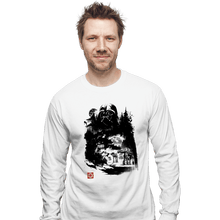 Load image into Gallery viewer, Daily_Deal_Shirts Long Sleeve Shirts, Unisex / Small / White Dark Lord In The Snow Planet Sumi-e
