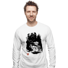 Load image into Gallery viewer, Daily_Deal_Shirts Long Sleeve Shirts, Unisex / Small / White Dark Lord In The Snow Planet Sumi-e