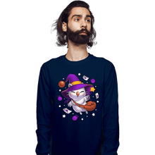 Load image into Gallery viewer, Shirts Long Sleeve Shirts, Unisex / Small / Navy Moogle Witch