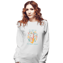 Load image into Gallery viewer, Shirts Long Sleeve Shirts, Unisex / Small / White Perfect Day