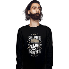 Load image into Gallery viewer, Shirts Long Sleeve Shirts, Unisex / Small / Black Soldier Forever