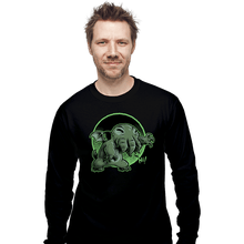Load image into Gallery viewer, Daily_Deal_Shirts Long Sleeve Shirts, Unisex / Small / Black Cthulhu Says Hi