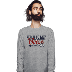 Daily_Deal_Shirts Long Sleeve Shirts, Unisex / Small / Sports Grey Top Goose