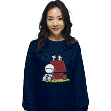 Load image into Gallery viewer, Shirts Long Sleeve Shirts, Unisex / Small / Navy Life, Don't Talk To Me About Life