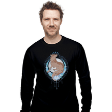 Load image into Gallery viewer, Shirts Long Sleeve Shirts, Unisex / Small / Black Howling Wolf
