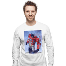 Load image into Gallery viewer, Secret_Shirts Long Sleeve Shirts, Unisex / Small / White Optimus Watercolor