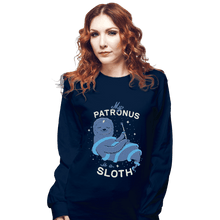 Load image into Gallery viewer, Shirts Long Sleeve Shirts, Unisex / Small / Navy Sloth Patronus