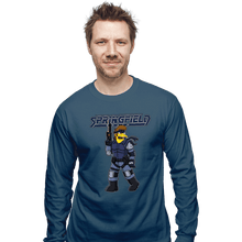 Load image into Gallery viewer, Daily_Deal_Shirts Long Sleeve Shirts, Unisex / Small / Indigo Blue Solid Snake