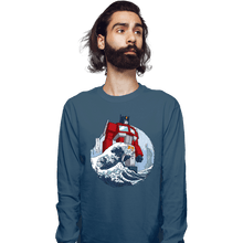 Load image into Gallery viewer, Secret_Shirts Long Sleeve Shirts, Unisex / Small / Indigo Blue Optimus Wave