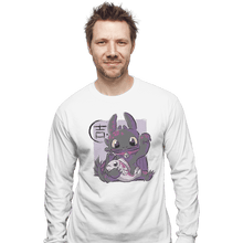 Load image into Gallery viewer, Shirts Long Sleeve Shirts, Unisex / Small / White Maneki Toothless