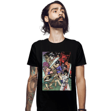 Load image into Gallery viewer, Shirts Fitted Shirts, Mens / Small / Black Ninja Scroll