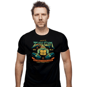 Daily_Deal_Shirts Fitted Shirts, Mens / Small / Black Mikey's Turtle Gym