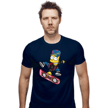 Load image into Gallery viewer, Daily_Deal_Shirts Fitted Shirts, Mens / Small / Navy Bart To The Future