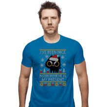 Load image into Gallery viewer, Daily_Deal_Shirts Fitted Shirts, Mens / Small / Sapphire Where Is My Present