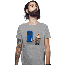 Load image into Gallery viewer, Shirts Fitted Shirts, Mens / Small / Sports Grey The Tardis Monkey