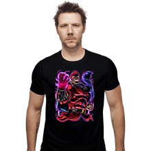 Load image into Gallery viewer, Daily_Deal_Shirts Fitted Shirts, Mens / Small / Black Bison Fighter