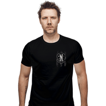 Load image into Gallery viewer, Daily_Deal_Shirts Fitted Shirts, Mens / Small / Black Nevermore Pocket Print