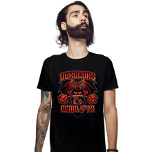 Load image into Gallery viewer, Shirts Fitted Shirts, Mens / Small / Black Dungeons And Deadlifts