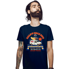 Load image into Gallery viewer, Daily_Deal_Shirts Fitted Shirts, Mens / Small / Navy Dale's Dead Bug Service